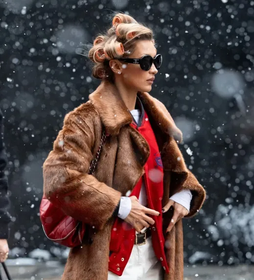 Bella Hadid Made Hair Curlers